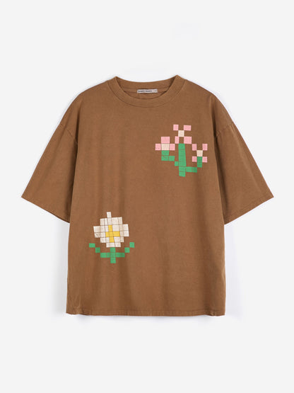 Bobo Choses Pixel Flowers Oversize T-Shirt