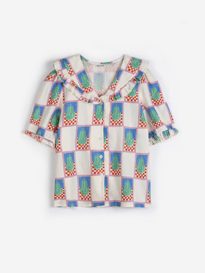 Bobo Choses Pear Pattern Collar Shirt