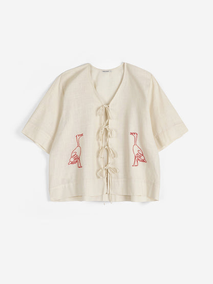 Bobo Choses Embroidery Tied Blouse