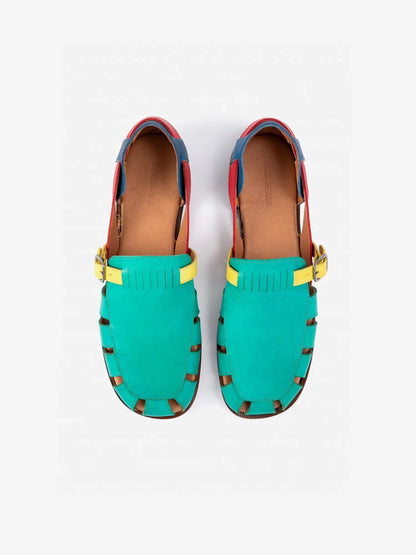 Bobo Choses Pickles Colour Block Leather Sandal