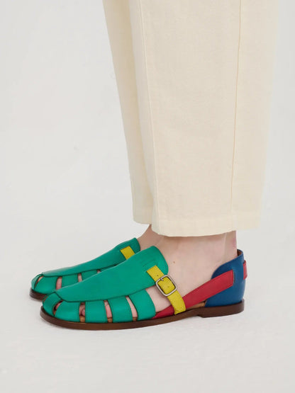 Bobo Choses Pickles Colour Block Leather Sandal