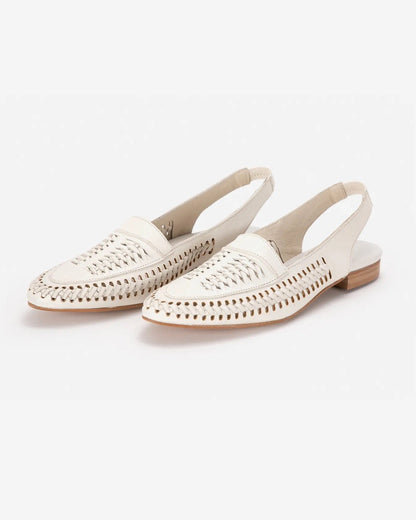 Bobo Choses Braided Leather Slingback Flat Shoes