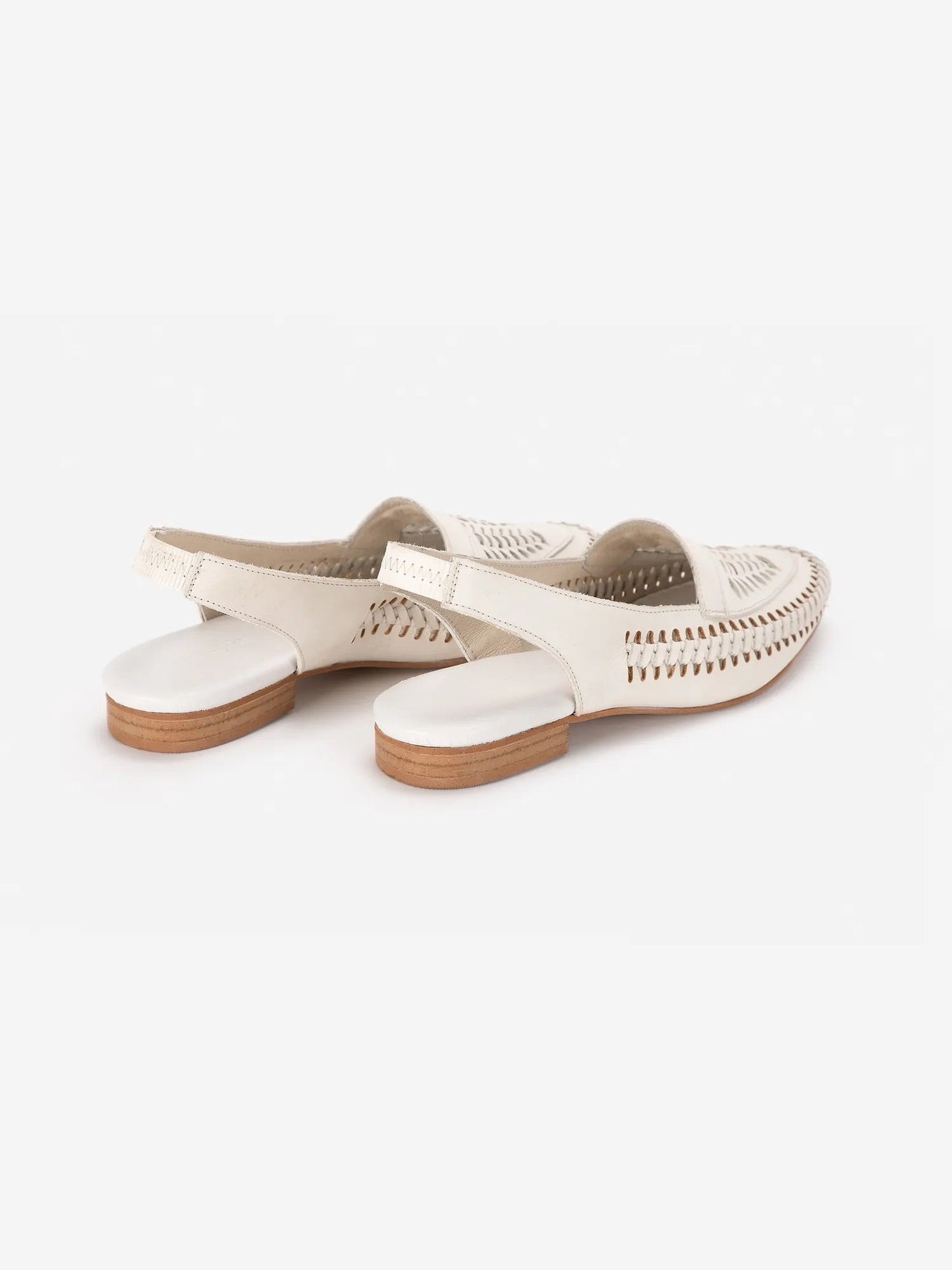Bobo Choses Braided Leather Slingback Flat Shoes