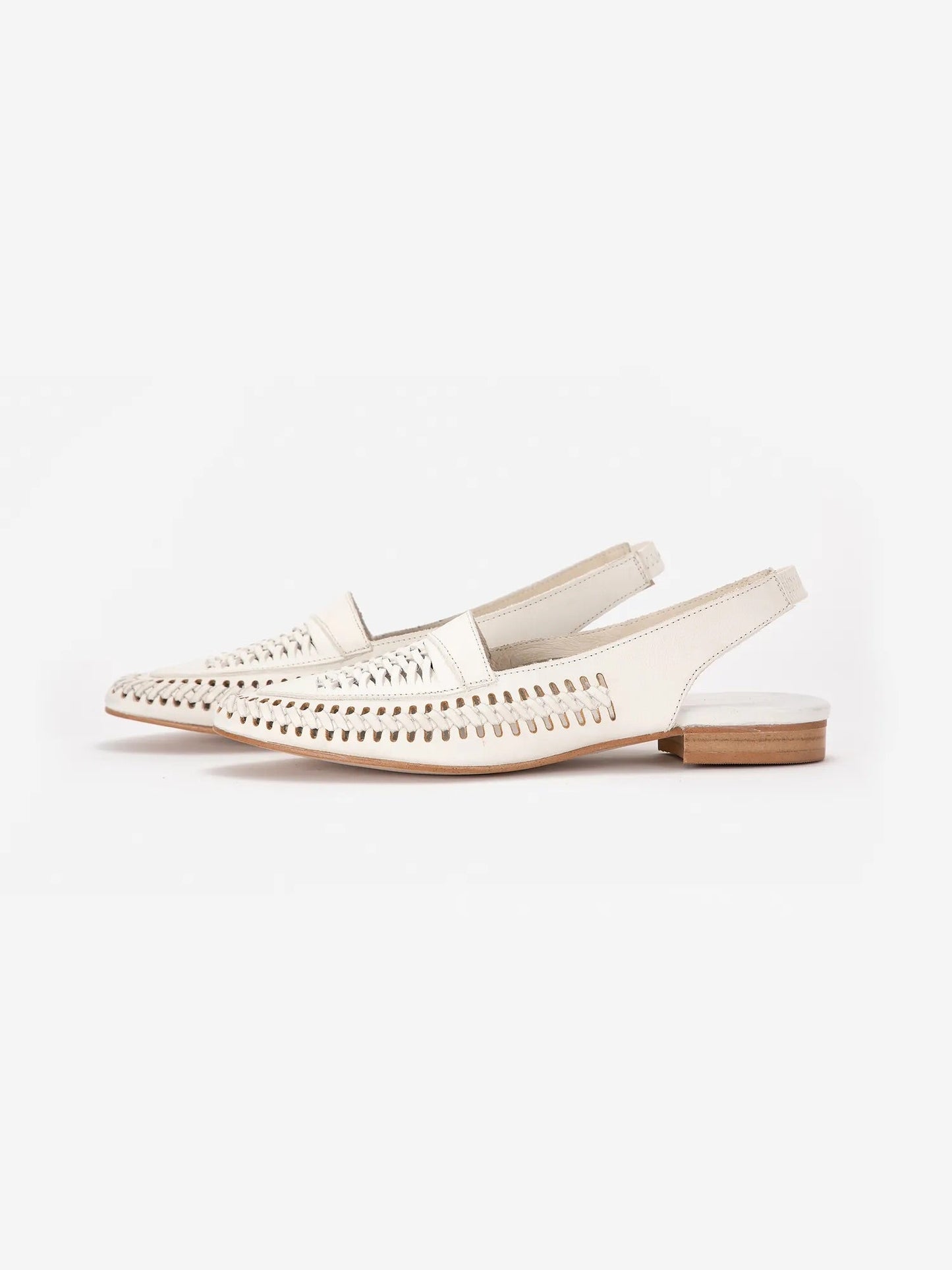 Bobo Choses Braided Leather Slingback Flat Shoes