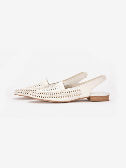 Bobo Choses Braided Leather Slingback Flat Shoes
