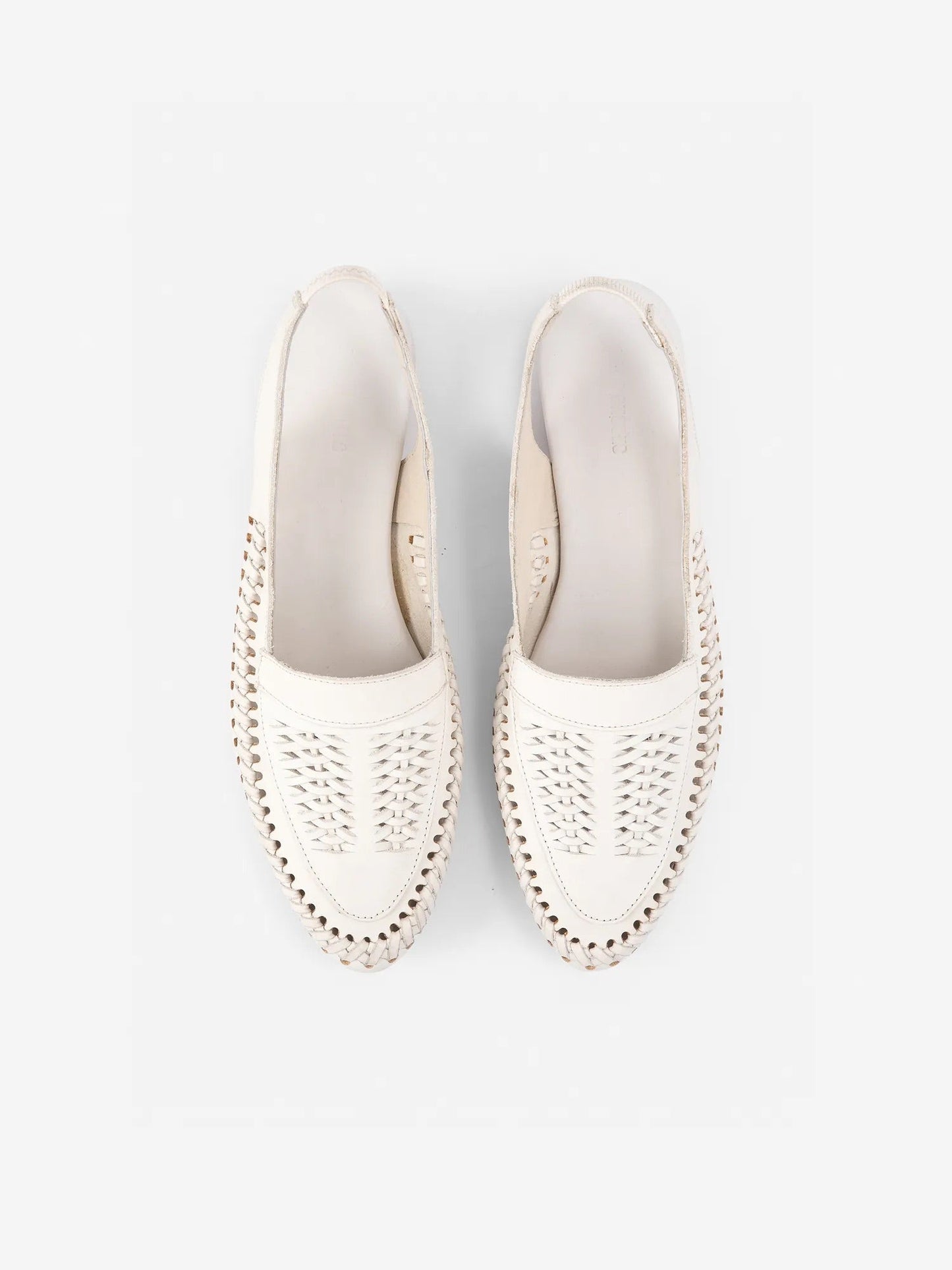 Bobo Choses Braided Leather Slingback Flat Shoes