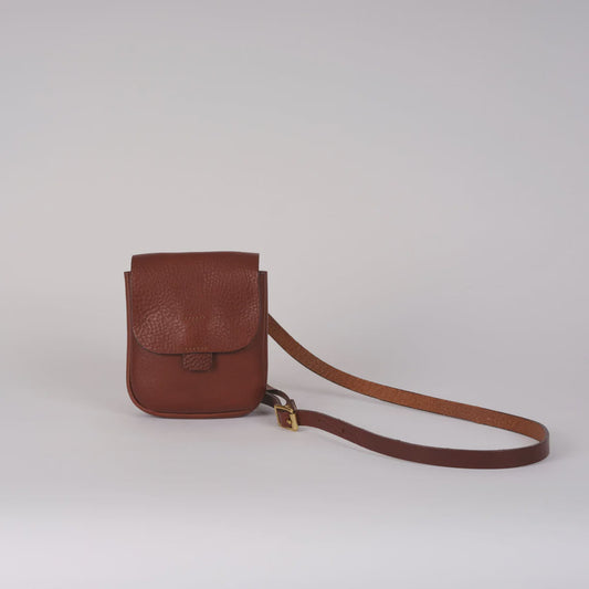 Kate Sheridan Chestnut Half Orbed Tab Bag