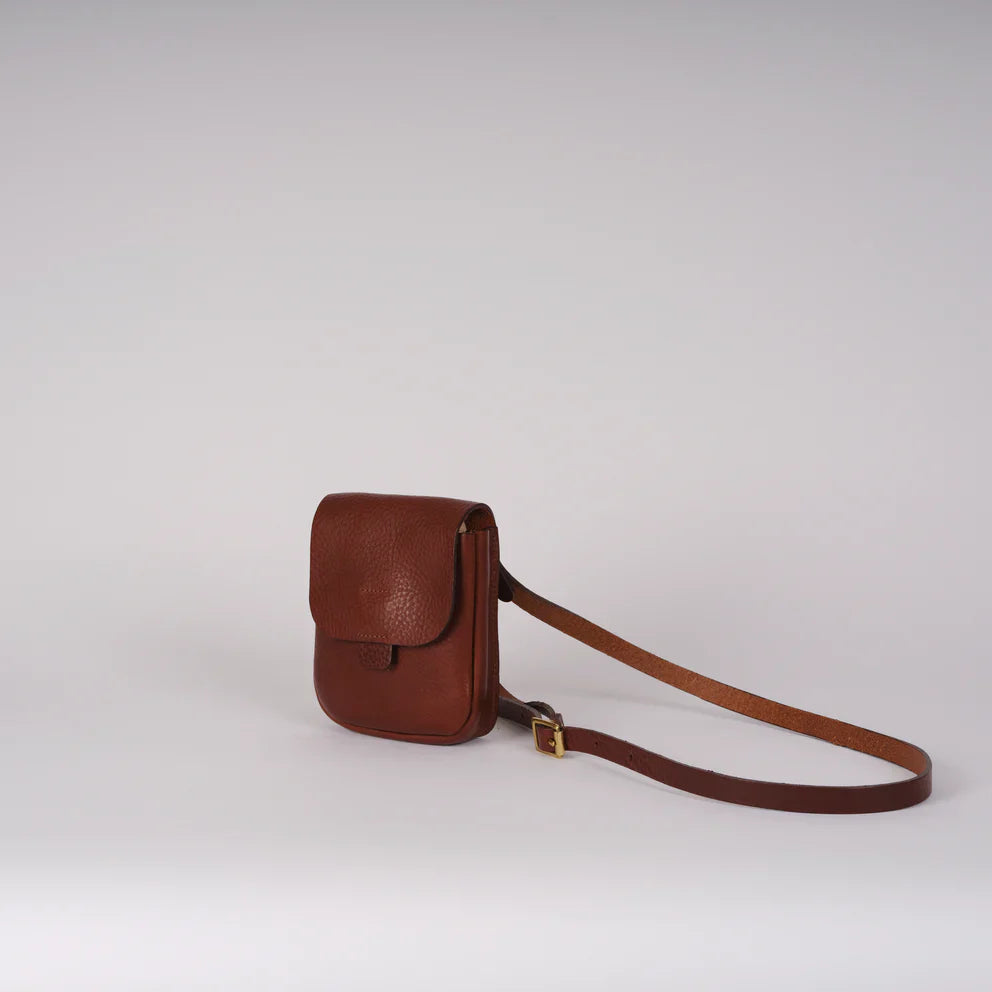 Kate Sheridan Chestnut Half Orbed Tab Bag