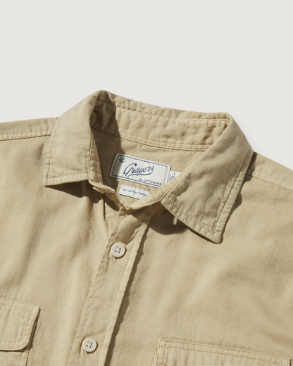 Brando Lightweight Double Cloth Shirt - Safari