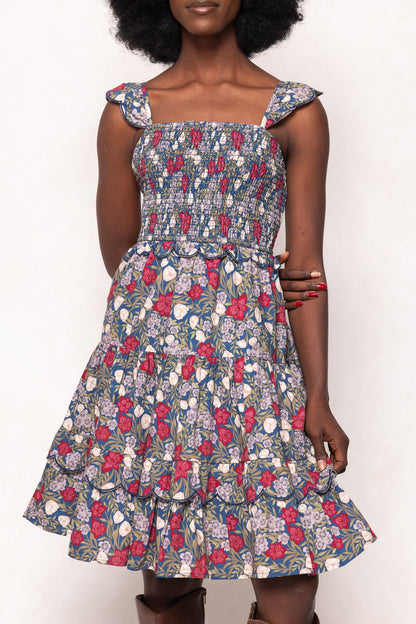 Blossom Dress in Navy Meadow