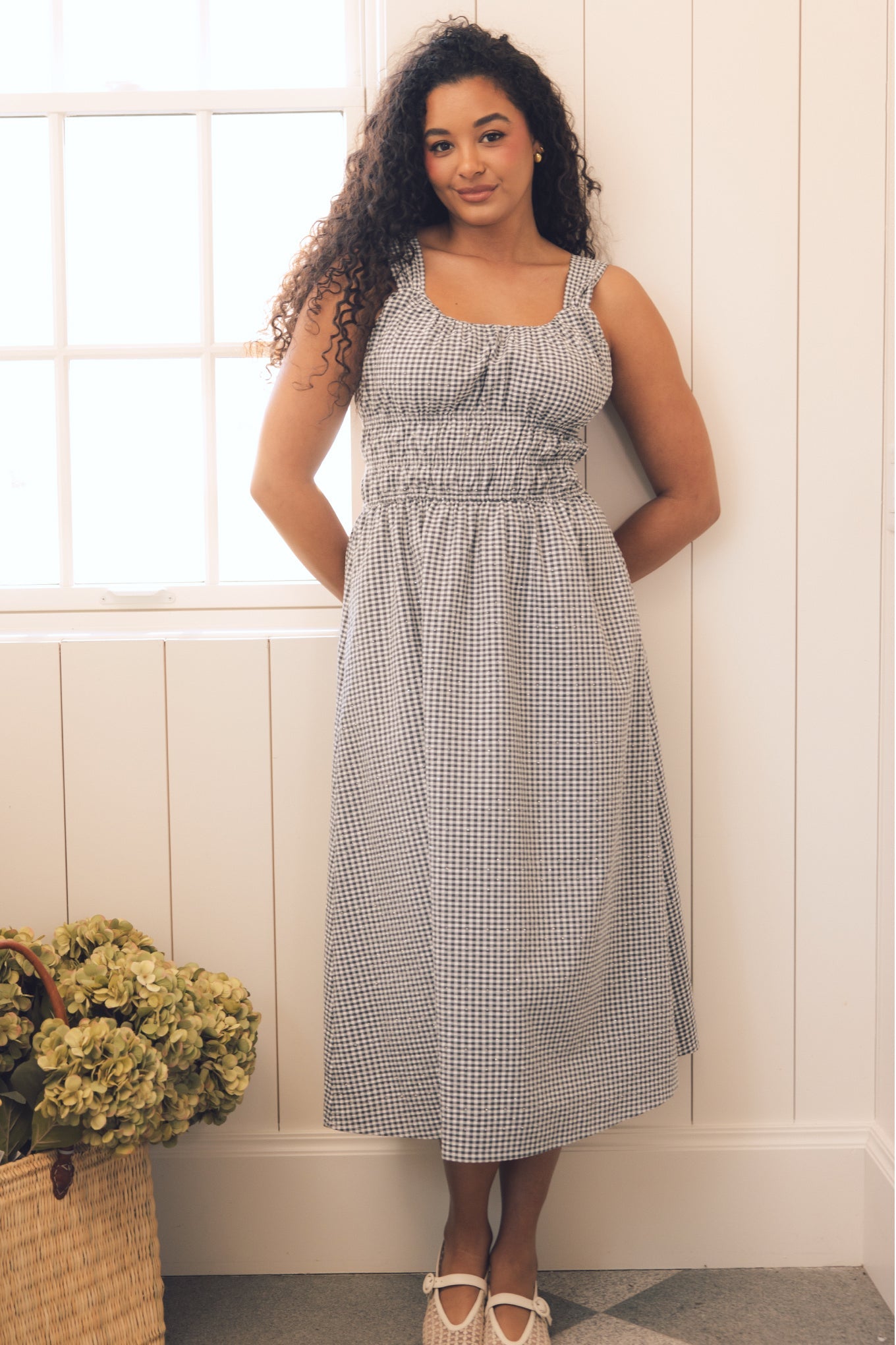 Bowen Dress in Black Diamonte Gingham