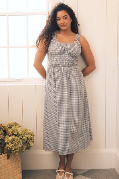 Bowen Dress in Black Diamonte Gingham