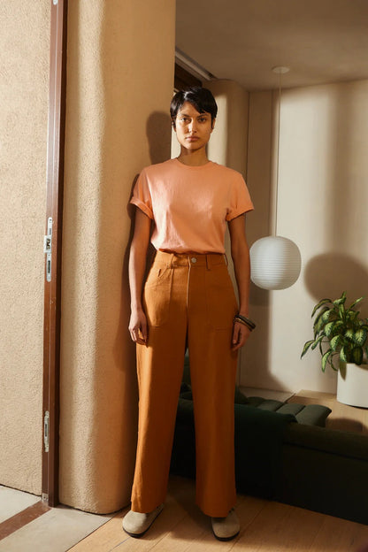 L F Markey Terracotta Carpenter Trousers