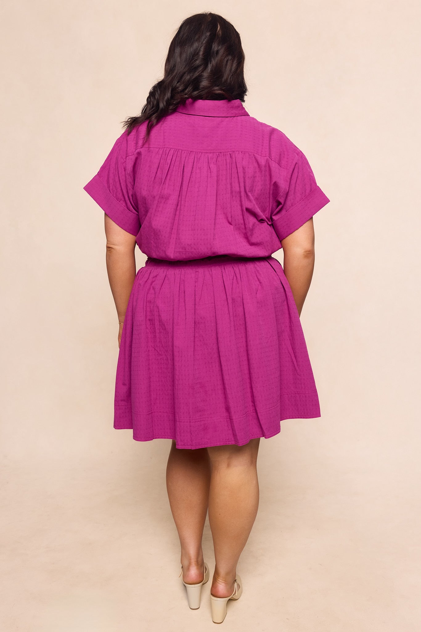 Campbell Dress in Dark Pink