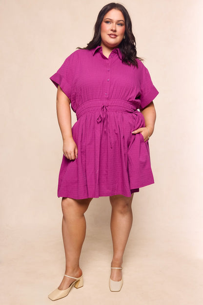 Campbell Dress in Dark Pink