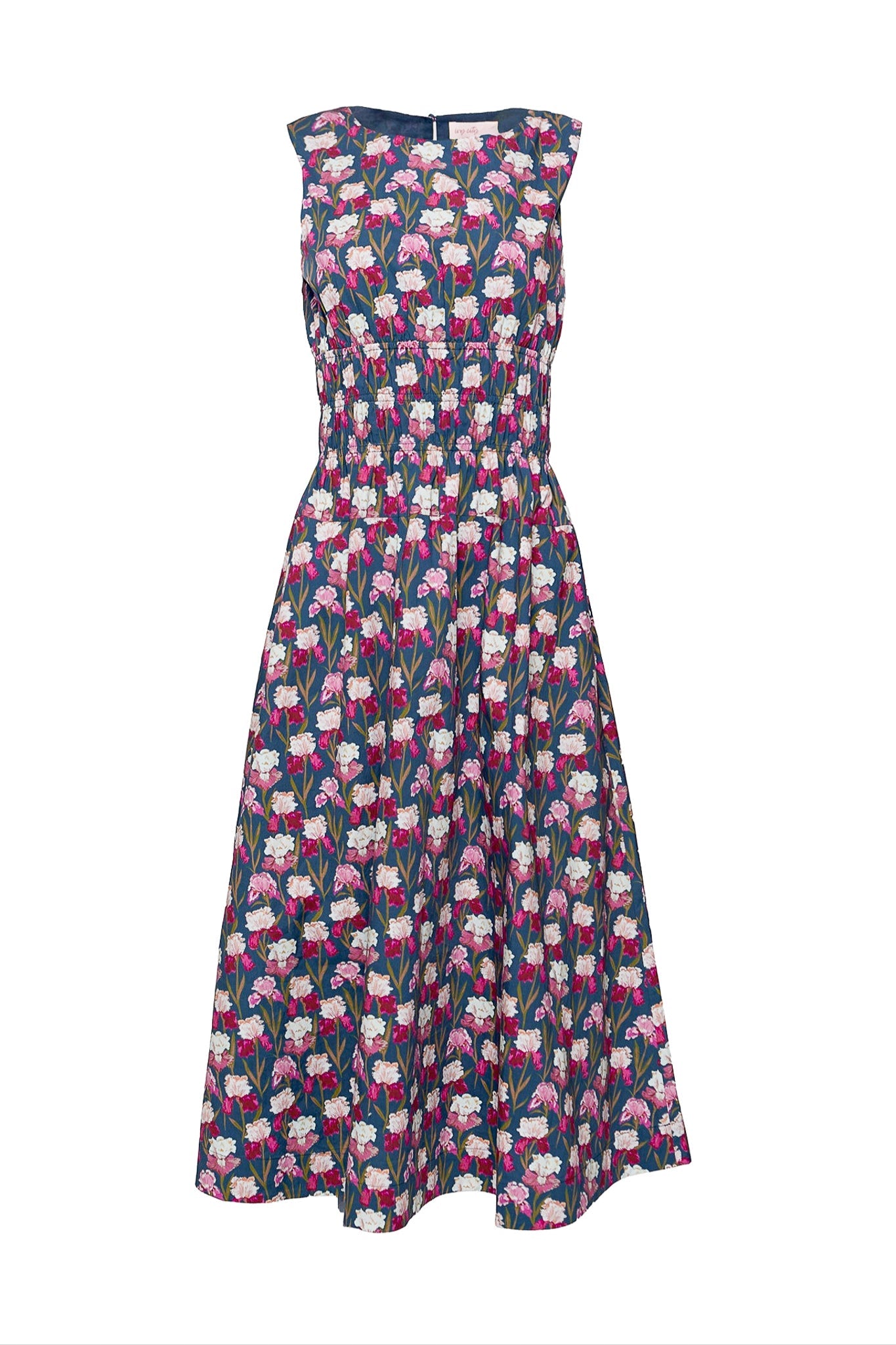 Carly Dress in Navy Pressed Petals