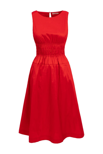 Carly Dress in Red Taffeta