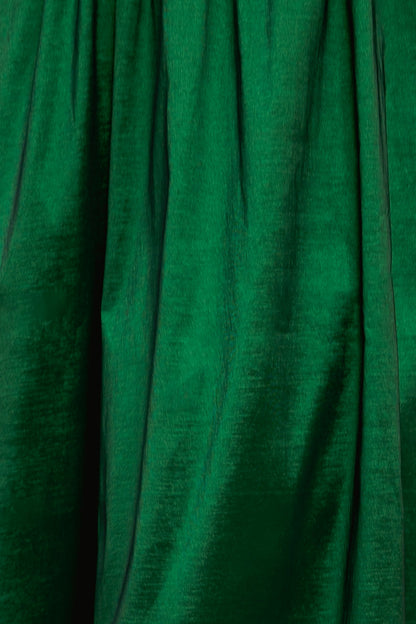 Cassie Dress in Green Taffeta