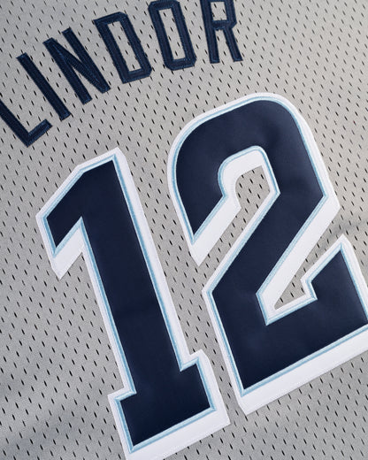 Francisco Lindor Columbus Clippers Mesh Button-Up Jersey