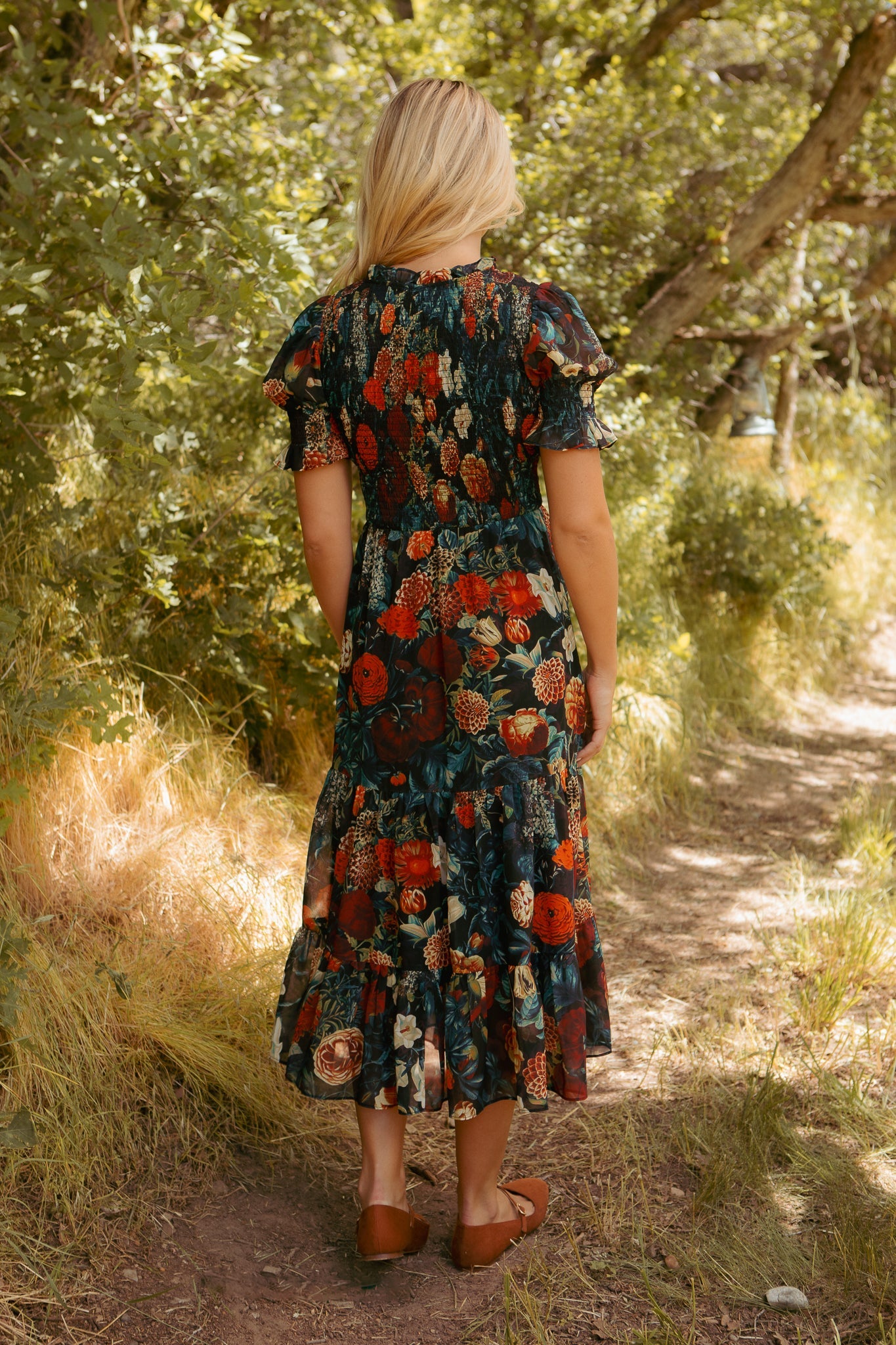 Cordelia Dress in Moody Floral