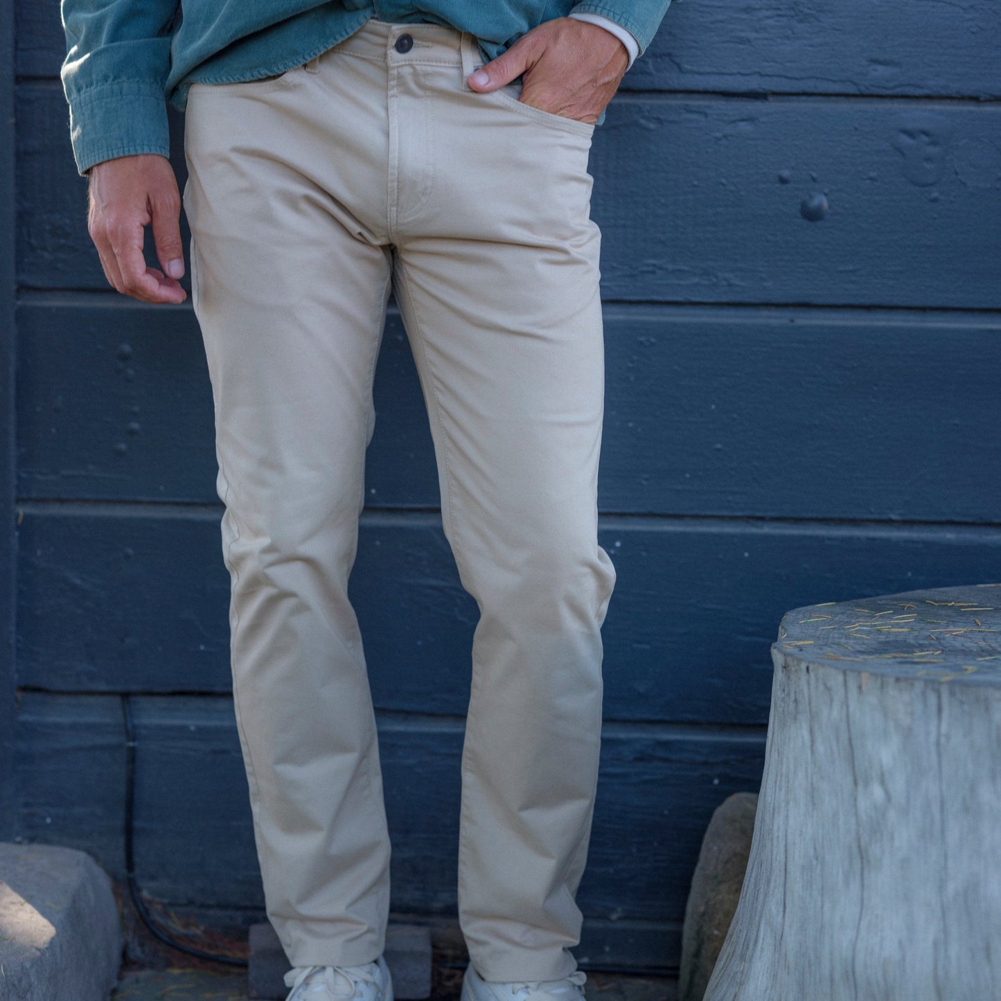 Hybrid Stretch 5 Pocket - Pebble