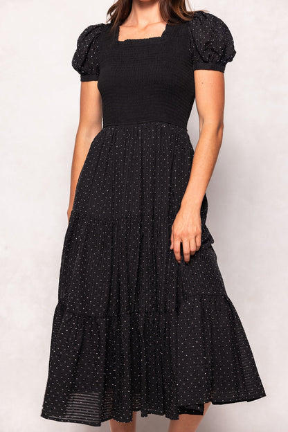 Darby Dress in Black Diamonte