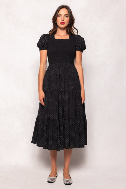 Darby Dress in Black Diamonte