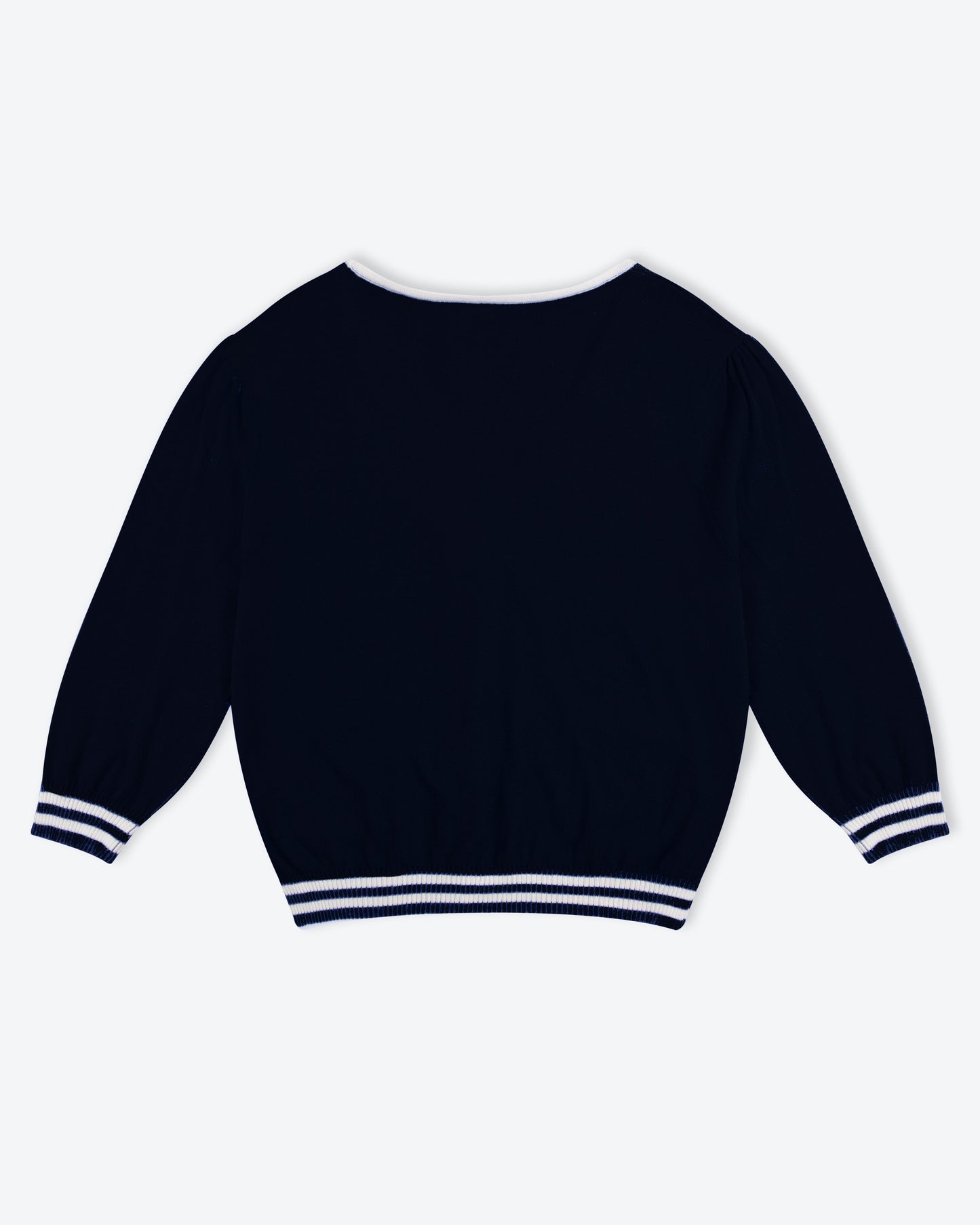 Lowie Navy Cotton Fish Cardigan