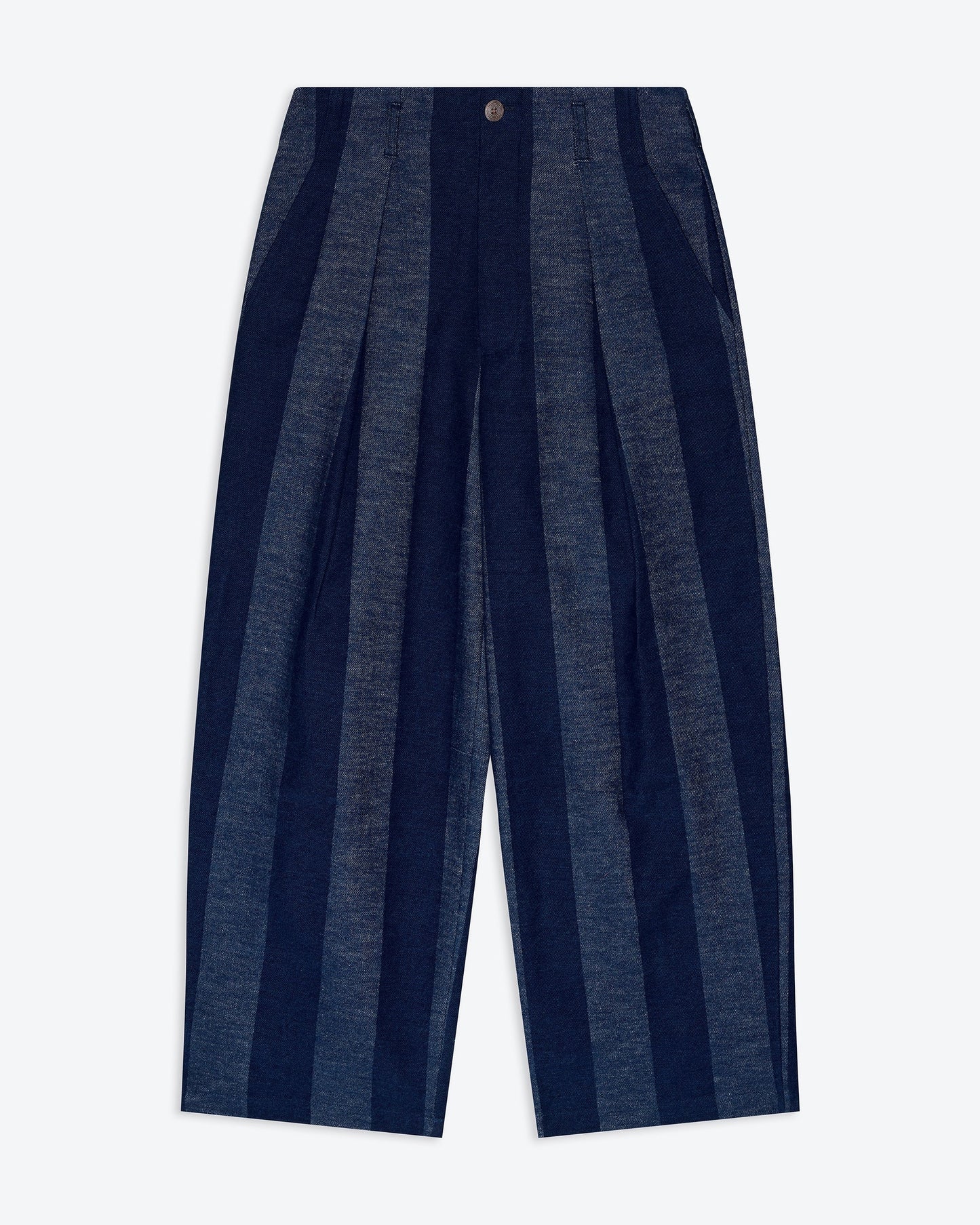 Lowie Stripe Denim Pleat Trouser