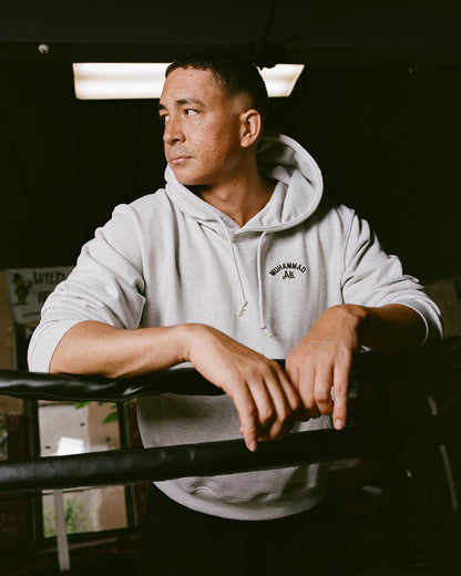 Muhammad Ali Chest Embroidered Heavyweight Cotton Terry Pullover Hoodie