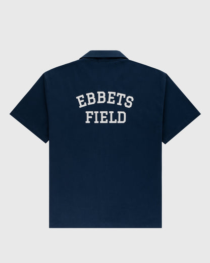 Ebbets Cotton Linen Grounds Crew Short Sleeve Workshirt