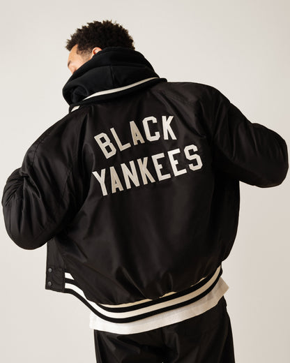 New York Black Yankees Satin Varsity Jacket
