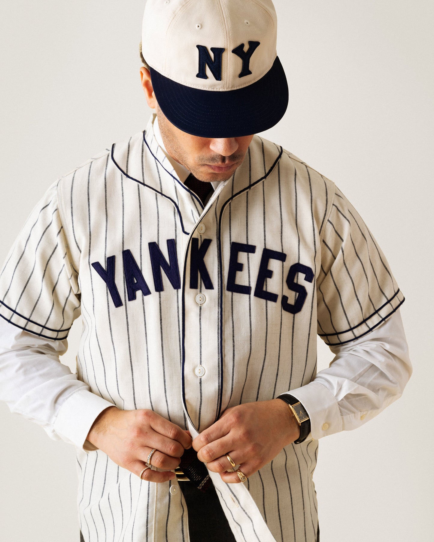 New York Black Yankees 1935 Authentic Wool Home Baseball Jersey