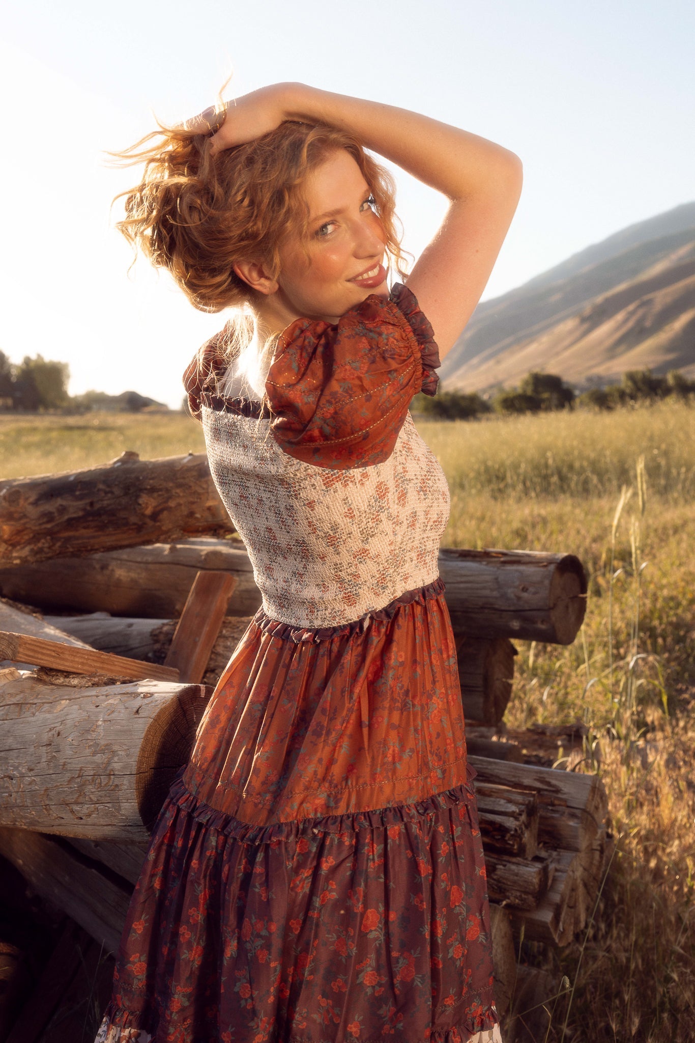 Emily Dress in Fall Floral