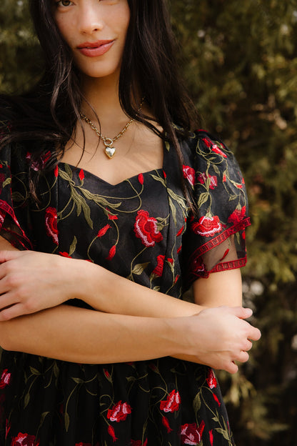 Flora Dress in Romantic Roses