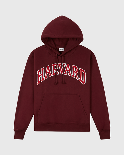 Harvard University Heavyweight Cotton Terry Pullover Hoodie