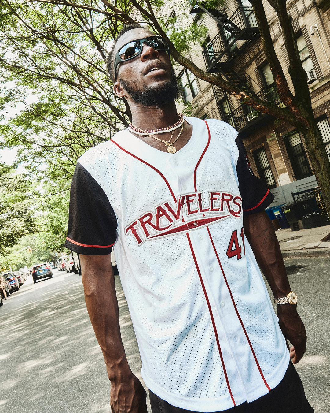 Julio Rodríguez Arkansas Travelers Mesh Button-Up Jersey