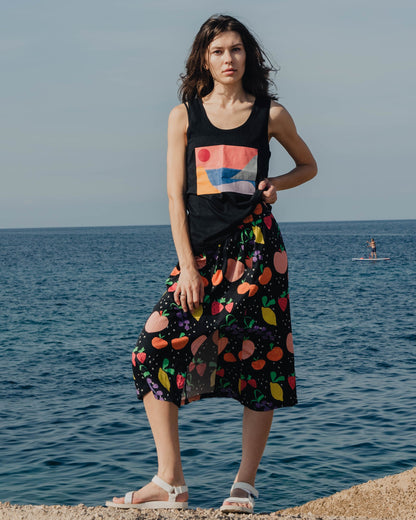Miss Pompom Fruit Holiday Skirt