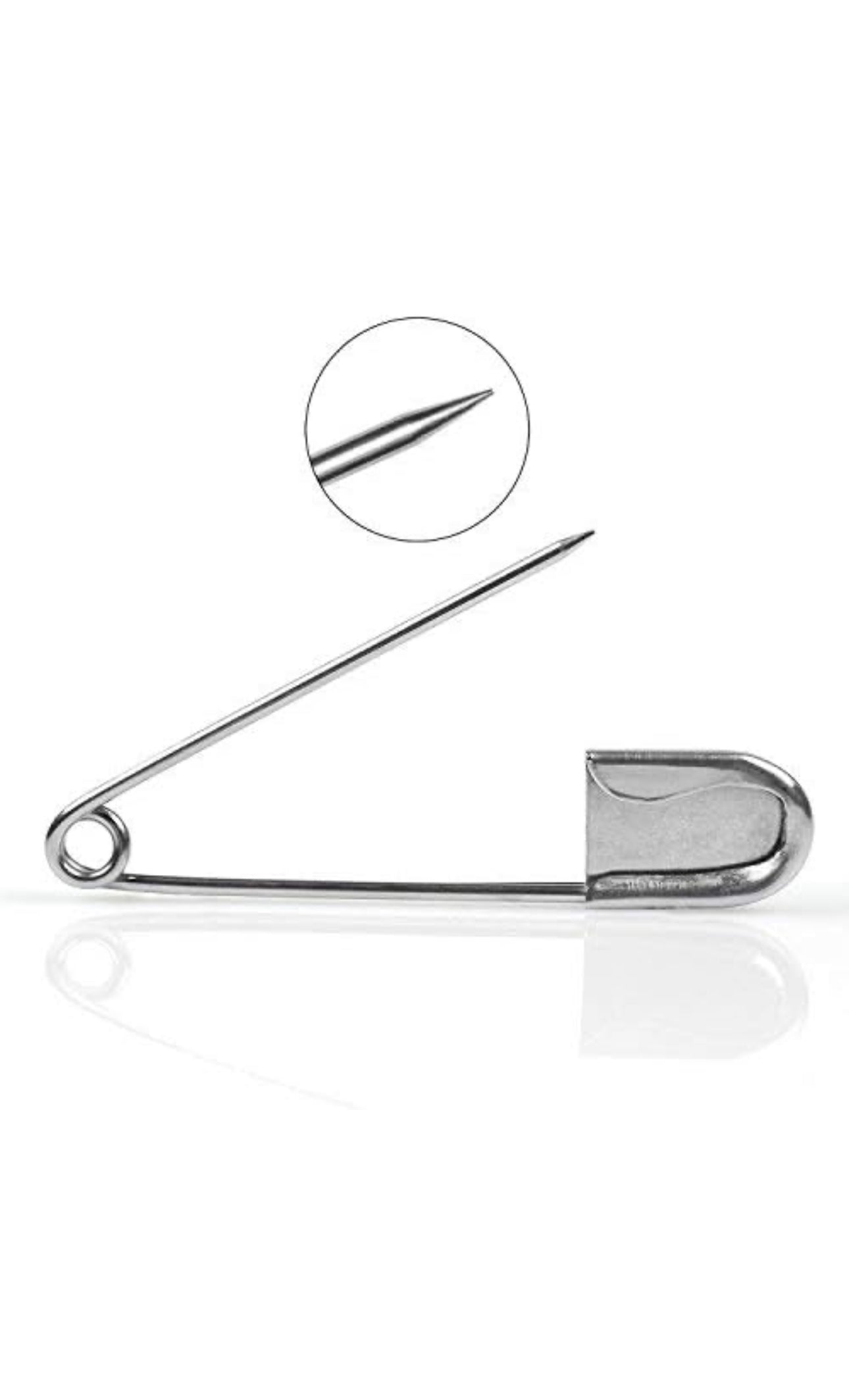 Safety First Oversized Safety Pin - Steel Grey