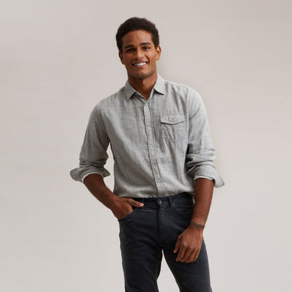 Hartford Double Cloth Shirt - Charcoal Heather