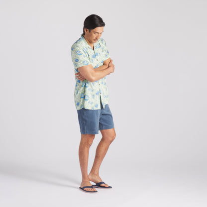 Vintage Hawaiian Camp Collar Shirt - Batik Print