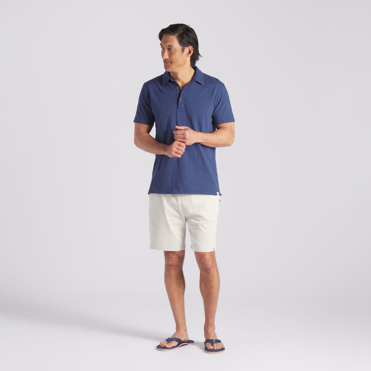 Elevated Jersey Draw Cord Shorts 8" - Light Pebble