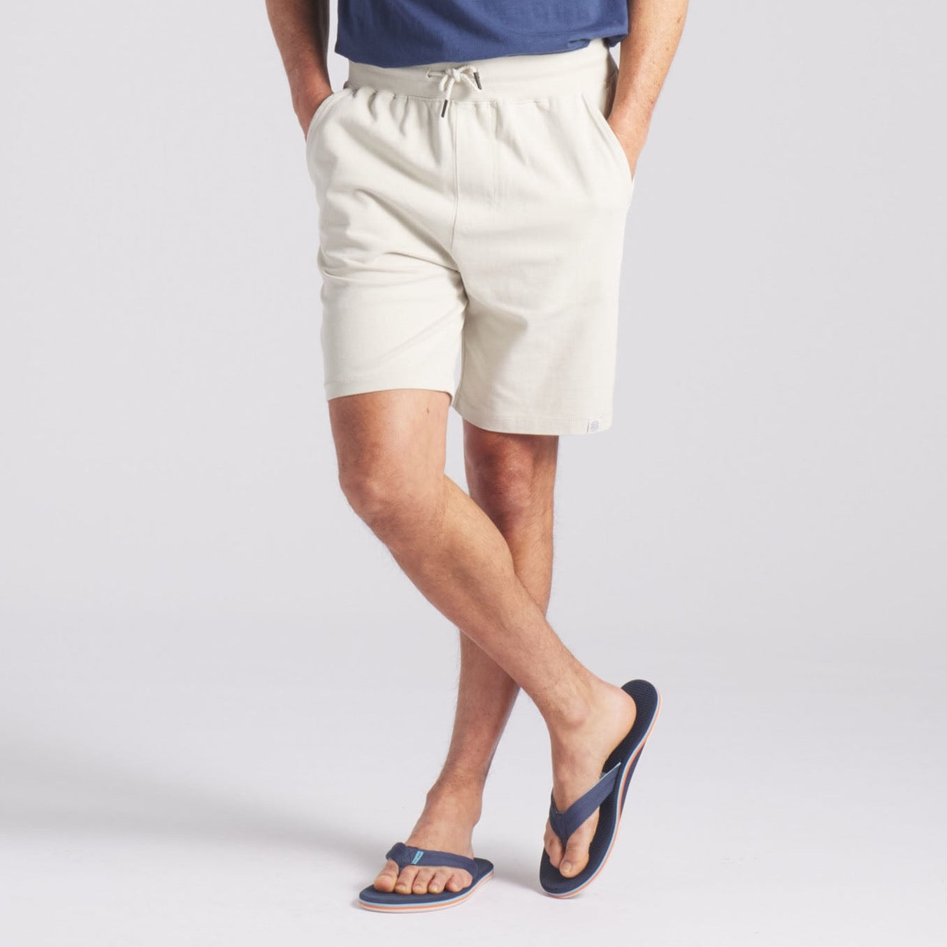 Elevated Jersey Draw Cord Shorts 8" - Light Pebble