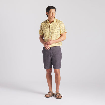 Aventura Washed Linen Shorts - Charcoal