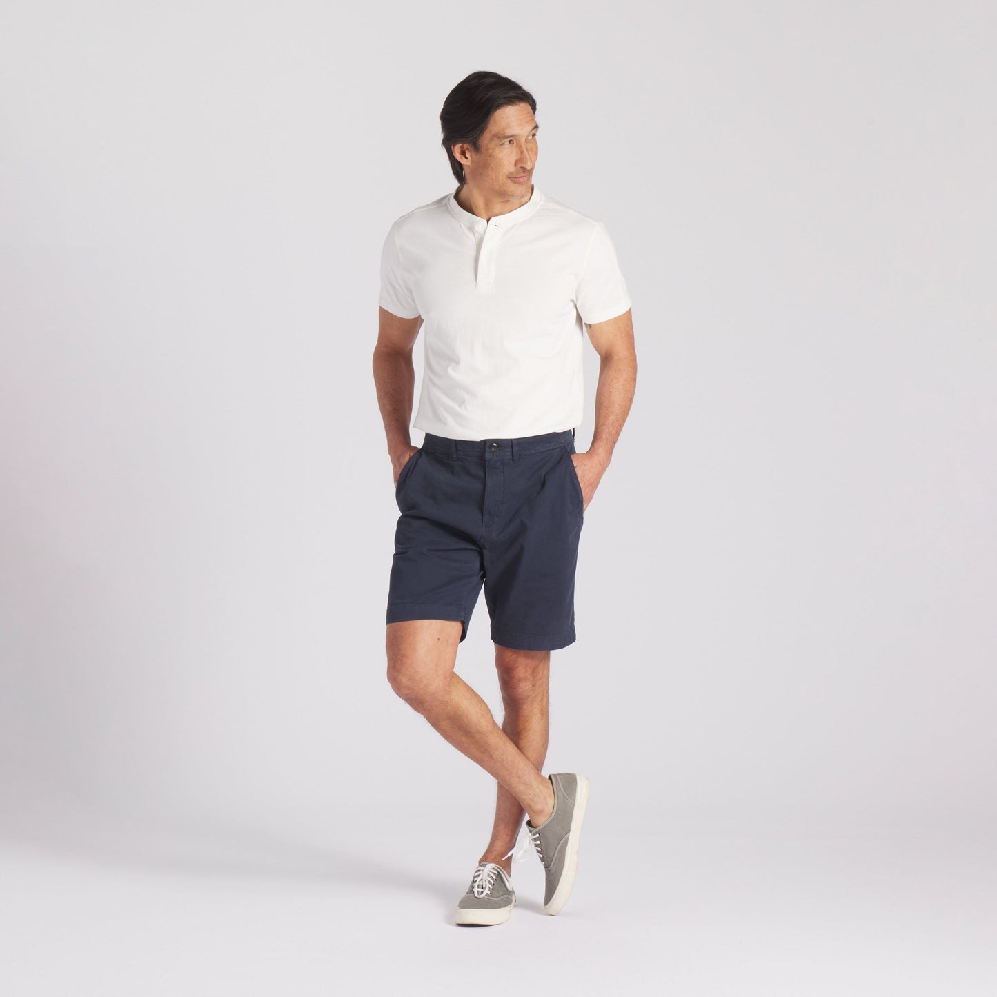 Precision Stretch Chino Shorts 8" - Navy