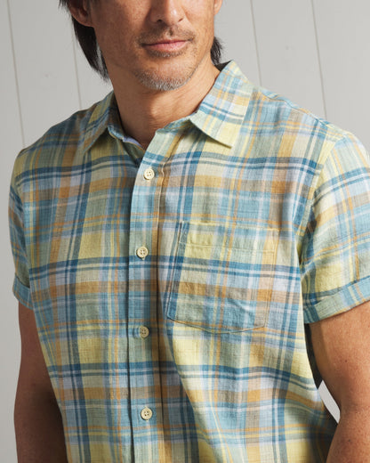 Madras Power Loom Twill Short Sleeve Shirt - Multi Color