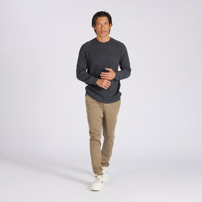 New Spencer Waffle Crew - Charcoal
