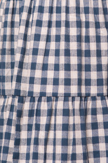 Hailey Dress in Indigo Gingham