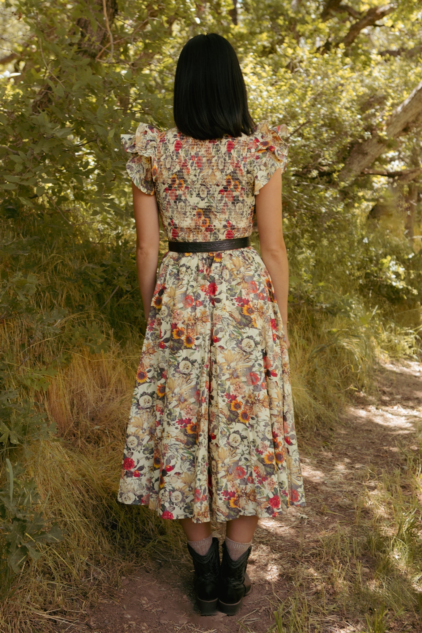 Hattie Dress in Rose Vine