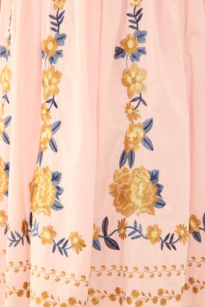 Hattie Dress in Embroidered Spring Floral